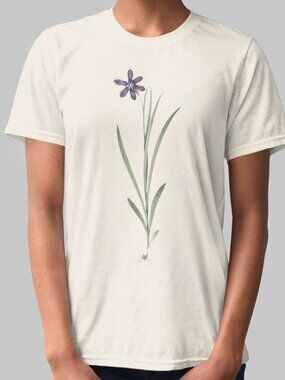 Large-Flowered Ixia Vintage Floral Print Short Sleeve Graphic Tee T-shirt S-XXL